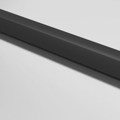 vidaXL Sobna vrata tanka crna 102,5x201,5 cm kaljeno staklo i aluminij
