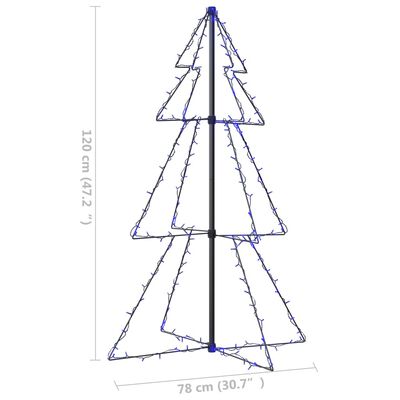 vidaXL Stožasto božićno drvce unutarnje i vanjsko 160 LED 78 x 120 cm