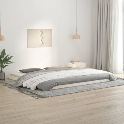 vidaXL Okvir za krevet bijela 200 x 200 cm od masivne borovine