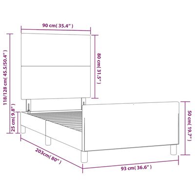 vidaXL Okvir za krevet s uzglavljem ružičasti 90x200 cm baršunasti