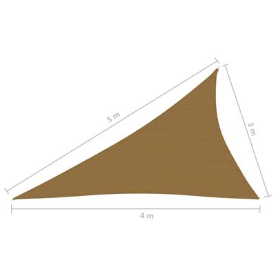 vidaXL Jedro za zaštitu od sunca 160 g/m² sivosmeđe 3 x 4 x 5 m HDPE