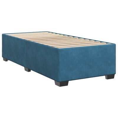 vidaXL Box spring krevet s madracem plavi 80 x 200 cm baršunasti