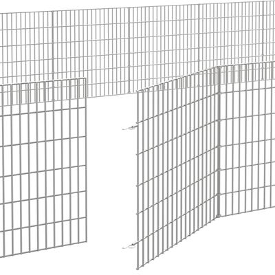 vidaXL Ograda za životinje s 24 ploča 54 x 60 cm od pocinčanog željeza