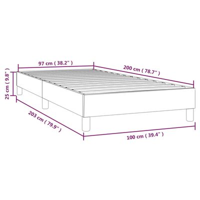 vidaXL Okvir za krevet sivi 100x200 cm od umjetne kože