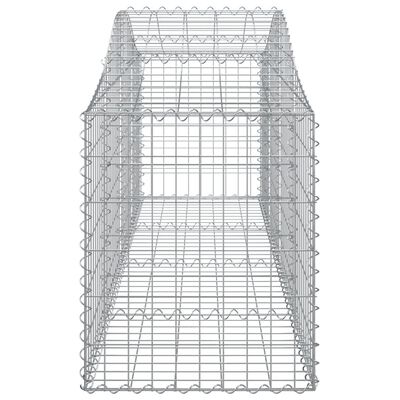 vidaXL Lučne gabionske košare 7 kom 200x50x60/80 cm pocinčano željezo