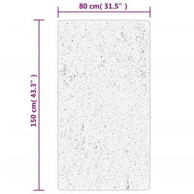 vidaXL Čupavi tepih PAMPLONA visoka vlakna moderni zeleni 80x150 cm