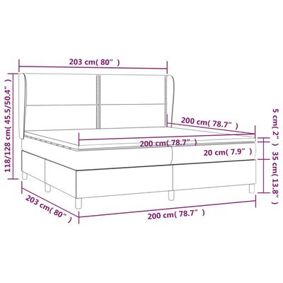 vidaXL Krevet s oprugama i madracem svjetlosivi 200x200 cm baršunasti