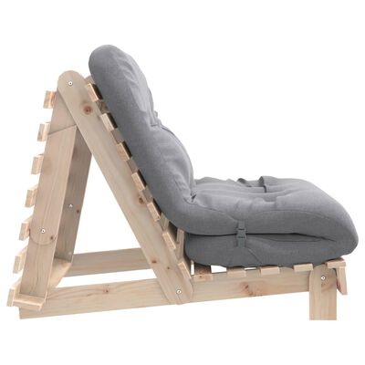 vidaXL Futon na razvlačenje s madracem 80x206x11 cm masivna borovina