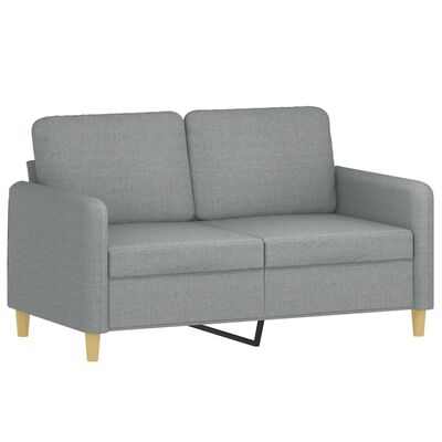 vidaXL 3-dijelni set sofa s jastucima svjetlosivi od tkanine