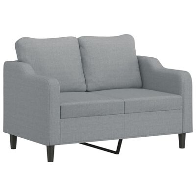 vidaXL 2-dijelni set sofa s jastucima svjetlosivi od tkanine