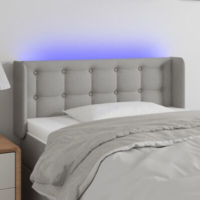 vidaXL LED uzglavlje svjetlosivo 83x16x78/88 cm od tkanine