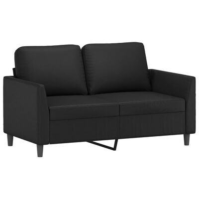 vidaXL 3-dijelni set sofa s jastucima crni od umjetne kože