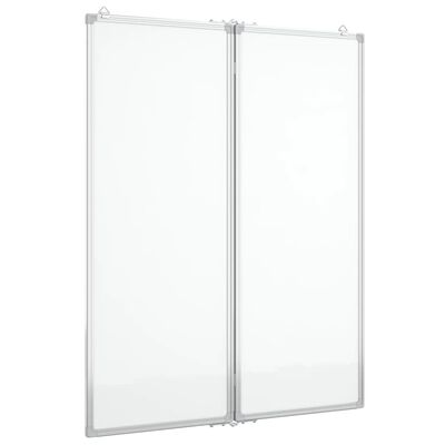 vidaXL Magnetna bijela ploča sklopiva 80 x 100 x 1,7 cm aluminijska