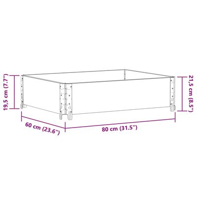 vidaXL Vrtna sadilica 80x60 cm od masivne borovine