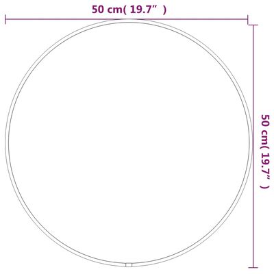 vidaXL Zidno ogledalo srebrno Ø 50 cm okruglo