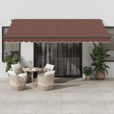 vidaXL Tenda na automatsko uvlačenje smeđa 450 x 300 cm