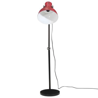 vidaXL Podna svjetiljka 25 W pohabano crvena 30x30x90-150 cm E27