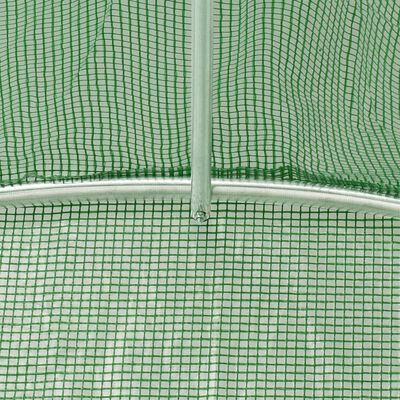 vidaXL Plastenik s čeličnim okvirom zeleni 60 m² 10 x 6 x 2,85 m