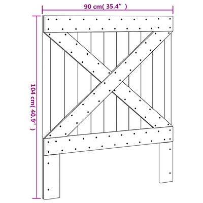 vidaXL Uzglavlje 90 x 104 cm od masivne borovine