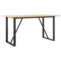 vidaXL Blagovaonski stol O-oblika 160x80x75 cm od borovine i željeza