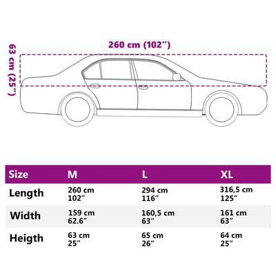 vidaXL Navlaka za pola automobila s kukama srebrna M