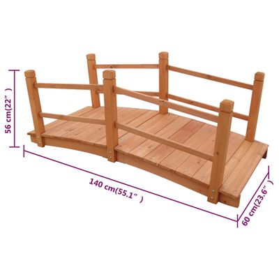 vidaXL Vrtni most 140 x 60 x 56 cm