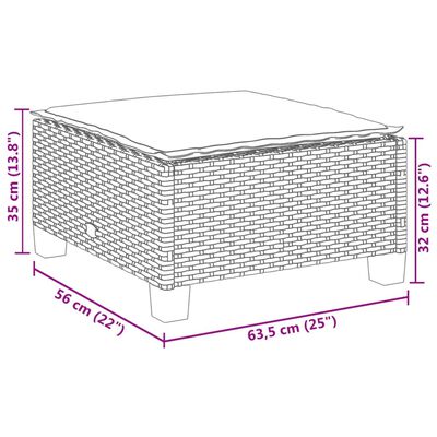 vidaXL 8-dijelni set vrtnih sofa od poliratana s jastucima sivi