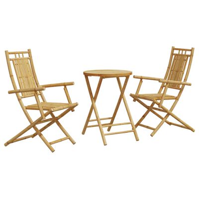 vidaXL 3-dijelni bistro set od bambusa