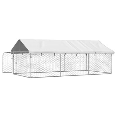 vidaXL Vanjski kavez za pse s krovom 400 x 200 x 150 cm