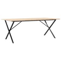 vidaXL Blagovaonski stol X-oblika 200x100x75 cm od borovine i željeza