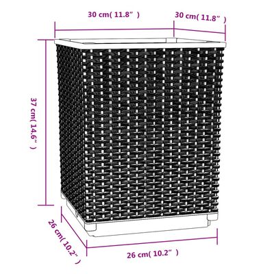 vidaXL Sadilice 2 kom tamnosive 30 x 30 x 37 cm od polipropilena