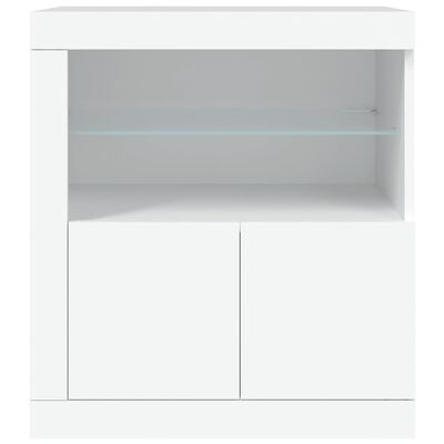 vidaXL Komoda s LED svjetlima bijela 60,5 x 37 x 67 cm