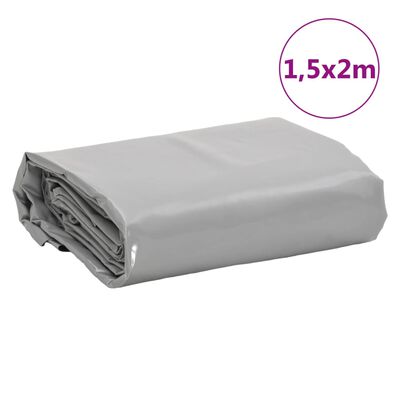 vidaXL Cerada siva 1,5x2 m 650 g/m²