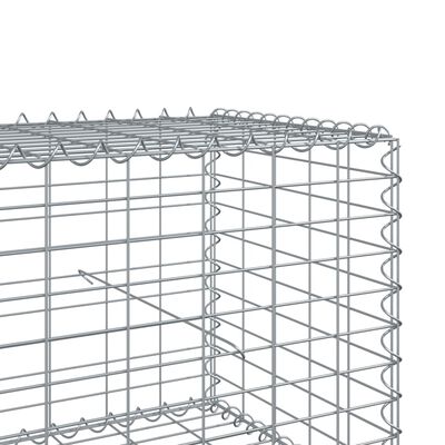 vidaXL Gabionska košara s poklopcem 800x100x50 cm pocinčano željezo