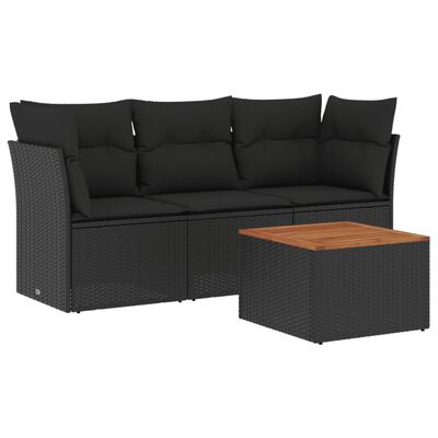 vidaXL-4-dijelni-set-vrtnih-sofa-od-poliratana-s-jastucima-crni