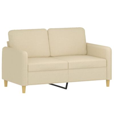 vidaXL 2-dijelni set sofa s jastucima krem od tkanine