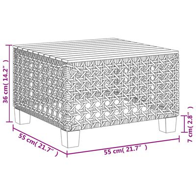 vidaXL 6-dijelni set vrtnih sofa s jastucima crni od poliratana