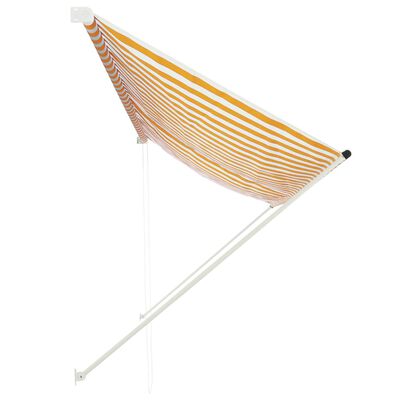 vidaXL Tenda na uvlačenje 350 x 150 cm žuto-bijela