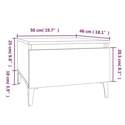 vidaXL Bočni stolići 2 kom boja hrasta 50x46x35 cm konstruiranog drva