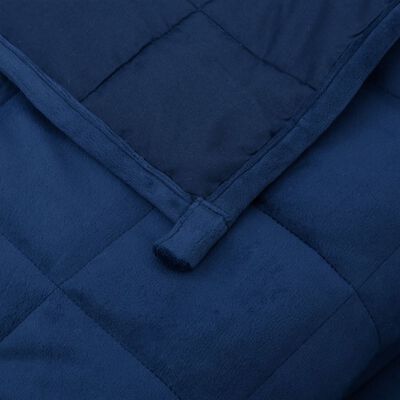 vidaXL Teška deka plava 200x220 cm 9 kg od tkanine