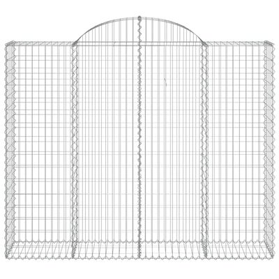 vidaXL Lučne gabionske košare 3 kom 200x50x160/180cm pocinčano željezo