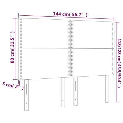 vidaXL Uzglavlja 4 kom smeđesivi 72 x 5 x 78/88 cm od tkanine