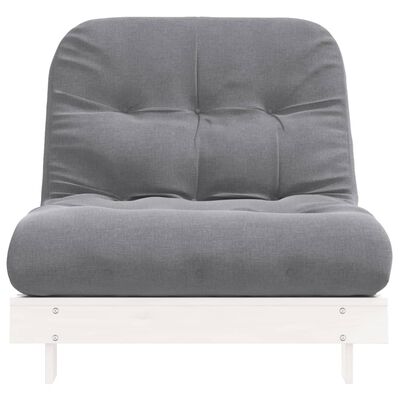 vidaXL Futon na razvlačenje s madracem bijeli 80x206x11 cm borovina