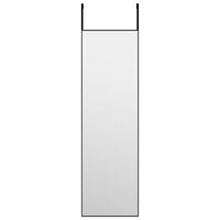 vidaXL Ogledalo za vrata crno 30 x 100 cm od stakla i aluminija
