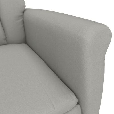 vidaXL Masažna fotelja od umjetne brušene kože svjetlosiva