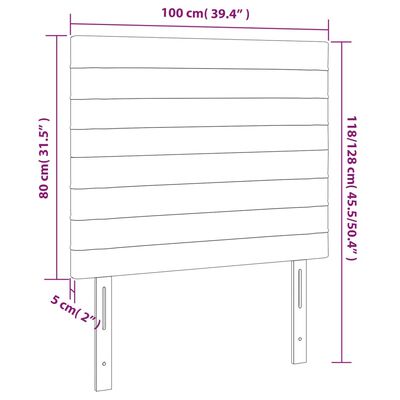 vidaXL Uzglavlja 2 kom crna 100x5x78/88 cm od tkanine