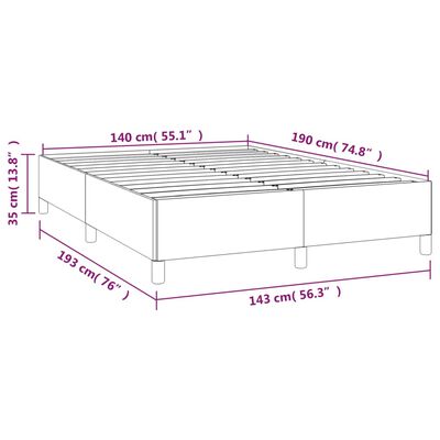 vidaXL Okvir za krevet crni 140 x 190 cm baršunasti