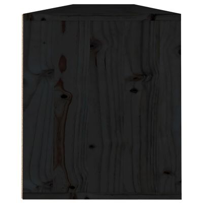 vidaXL Zidni ormarići 2 kom crni 100 x 30 x 35 cm od masivne borovine