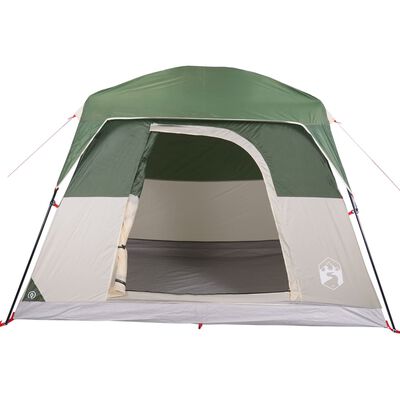 vidaXL Šator s kabinom za kampiranje za 4 osoba zeleni vodootporni