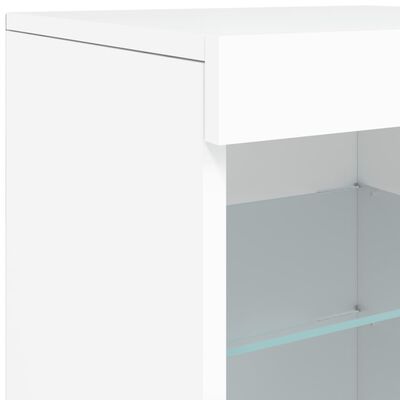 vidaXL Komoda s LED svjetlima bijela 164 x 37 x 67 cm